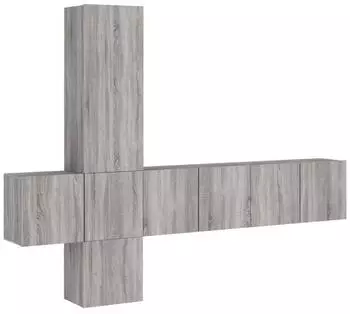vidaXL Wohnwand 5-tlg. Grau Sonoma Holzwerkstoff (3216462)