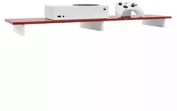 Vladon Game TV-Aufsatz Wei&szlig; matt/Bordeaux Hochglanz 138,5x34,5cm (50003101)