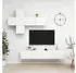 vidaXL TV-Schrank-Set 7-tlg. Weiß Holzwerkstoff (3078708)