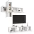 vidaXL TV-Schrank-Set 7-tlg. Weiß Holzwerkstoff (3078708)