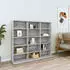 vidaXL CD-Regal Grau Sonoma 102x23x89,5cm Holzwerkstoff (815484)