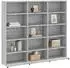 vidaXL CD-Regal Grau Sonoma 102x23x89,5cm Holzwerkstoff (815484)