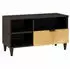 vidaXL TV-Schrank Schwarz/Gold 80x33x46cm Mangoholz (4017845)