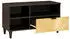 vidaXL TV-Schrank Schwarz/Gold 80x33x46cm Mangoholz (4017845)