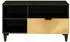 vidaXL TV-Schrank Schwarz/Gold 80x33x46cm Mangoholz (4017845)