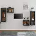 vidaXL TV-Schrank 4er-Set Grau Massivholz Kiefer (3100251)