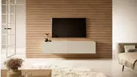 Selsey - Bisira - Tv-m&ouml;bel 140 Cm Graubeige