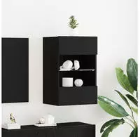 vidaXL TV-Schrankset Schwarz 40 x 30 x 60,5 cm Holzwerkstoff