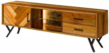 Massivmoebel24 AVIGNON TV-Board Altholz 180x40x56cm natur lackiert (09-313-987-0100)