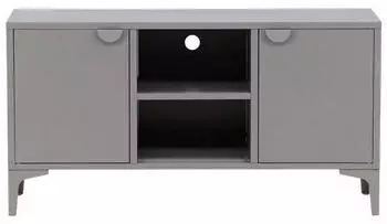 ebuy24 Piring TV-Schrank 2 Türen 1 Ablage Hellgrau (Piring)