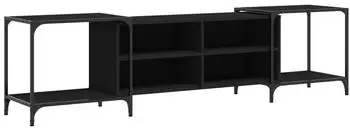 vidaXL TV-Schrank Schwarz 203x37x50cm Holzwerkstoff (837607)