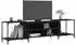 vidaXL TV-Schrank Schwarz 203x37x50cm Holzwerkstoff (837607)
