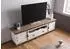 Massivmoebel24 Toulouse TV-Board Mangoholz 200x45x55cm weiß lackiert (09-313-188-1010)