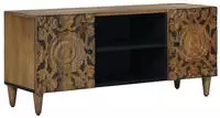 vidaXL TV-Schr&auml;nk Braun 105 x 33,5 x 46 cm Massivholz Mango