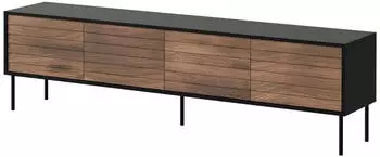 Mirjan24 Cortina 200 4D TV-Lowboard 200x55x40cm, 4 Drehtüren, Stahlfüße (Cortina 200 4D)