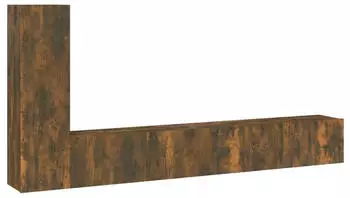vidaXL TV-Schrank-Set 3-tlg. R&auml;uchereiche Holzwerkstoff (3114323)