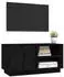 vidaXL TV-Schrank Schwarz 80x35x40,5cm Massivholz Kiefer (814468)