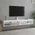 vidaXL TV-Schrank mit LED-Beleuchtung 2er-Set Weiß 100x30x30cm (837156)