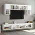 vidaXL TV-Schrank mit LED-Beleuchtung 2er-Set Weiß 100x30x30cm (837156)