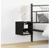 vidaXL TV-Wandschrank mit LED-Beleuchtung, wandmontiert, schwarzes Holzwerkstoff (836981)