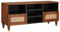 vidaXL TV-Schr&auml;nk mit Regal Braun 100 x 33,5 x 46 cm Massivholz Mango