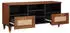 vidaXL TV-Schrank mit Schubladen und Regal, Braun, Massivholz, 100x33,5x46cm