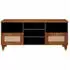 vidaXL TV-Schrank mit Schubladen und Regal, Braun, Massivholz, 100x33,5x46cm