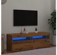 vidaXL TV-Schrank mit LED Artisan-Eiche 120x35x40 cm Holzwerkstoff