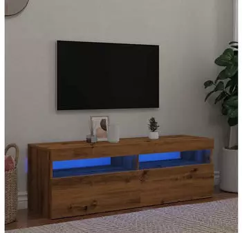 vidaXL TV-Schrank mit LED-Beleuchtung Holzwerkstoff Artisan-Eiche (856306)