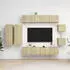 vidaXL TV-Schrank-Set 8-tlg. Sonoma-Eiche Holzwerkstoff (3079020)