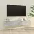 vidaXL TV-Wandschränke 2 Stk. Holzwerkstoff Betongrau 100x30x30cm (804548)