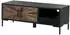 Massivmoebel24 SUN TV-Board Sheesham 136x45x50cm schwarz lackiert (09-313-725-0105)