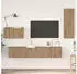 vidaXL Wand-TV-Schrank 4-teilig Artisan-Eiche Holzwerkstoff (3393467)
