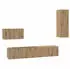 vidaXL Wand-TV-Schrank 4-teilig Artisan-Eiche Holzwerkstoff (3393467)