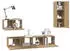 vidaXL Wand-TV-Schrank 4-teilig Artisan-Eiche Holzwerkstoff (3393467)