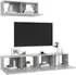 vidaXL TV-Schrank Set 3-tlg. Betongrau Holzwerkstoff (3079121)