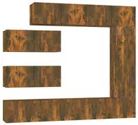 vidaXL 7-tlg. TV-Schrank-Set R&auml;uchereiche Holzwerkstoff