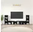vidaXL TV-Schrank-Set 4-tlg. wandmontiert Schwarz Eichen-Optik 37x35x107,5cm (3393523)