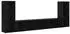 vidaXL TV-Schrank-Set 4-tlg. wandmontiert Schwarz Eichen-Optik 37x35x107,5cm (3393523)