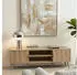 Idimex Lowboard ALMA 140cm, MDF Eiche Finish, Metallgriffe (96390)