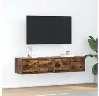vidaXL TV-Schr&auml;nke 2 Stk. R&auml;uchereiche 60x31x25,5 cm Holzwerkstoff