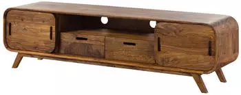 Massivmoebel24 Mailand TV-Board Sheesham 173x40x48cm hellbraun lackiert (09-313-875-0126)