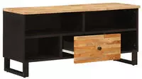 vidaXL TV-Schr&auml;nk mit Regal Braun 100 x 33 x 46 cm Massivholz Mango