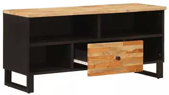 vidaXL TV-Schrank mit Schublade Braun 100x33x46cm Massivholz Mango (4018312)