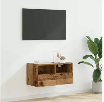 vidaXL TV-Wandschrank Altholz-Optik 60x30x30cm (Holzwerkstoff)