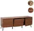 MCW TV-Rack M49 3D-Design MDF 142x52x44cm Walnuss-Optik (93428)