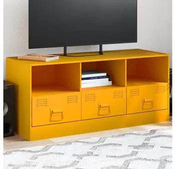 vidaXL TV-Schrank Senfgelb 99x39x44cm Stahl (841736)