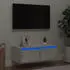 vidaXL TV-Schrank mit LED-Leuchten Betongrau 75x35,5x25cm (860232)