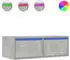 vidaXL TV-Schrank mit LED-Leuchten Betongrau 75x35,5x25cm (860232)