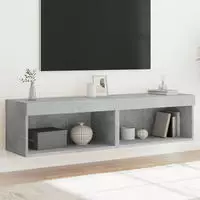 vidaXL TV-Schr&auml;nke mit LED-Leuchten 2 Stk. Betongrau 60x30x30 cm